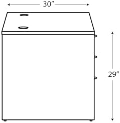 HON MOD Computer Desk, Office Desk with 5 Drawers, Slate Teak - Image 4