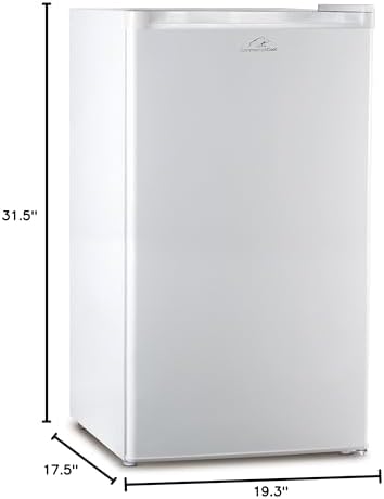 Commercial Cool CCR32W Compact Single Door Refrigerator and Freezer, 3.2 Cu. Ft. Mini Fridge, White - Image 6
