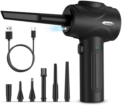 AYURA Compressed Air Duster, Electric Air Duster with LED Light, Rechargeable Cordless Mini Blower for Computer, Keyboard, Car, PS5, Outdoor & Home Cleaning - Image 2
