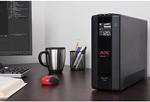 APC 1500VA UPS Battery Backup & Surge Protector, BX1500MR Backup Battery Power Supply with AVR, Dataline Protection (Renewed) - Image 4