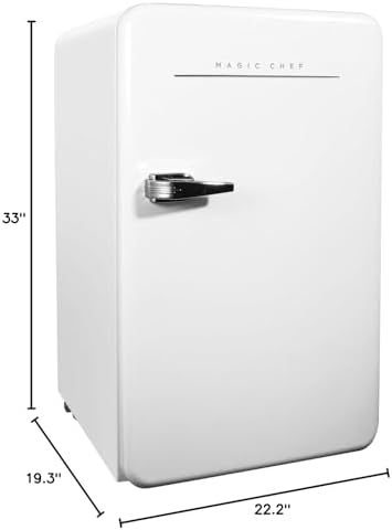 17.5 in. 3.2 cu.ft. Retro Mini Refrigerator in White, without Freezer - Image 6