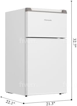 Frigidaire Compact Refrigerator with Top Freezer - 2 Door Fridge with 3.2 Cu Ft, Contemporary Series, White - Image 7