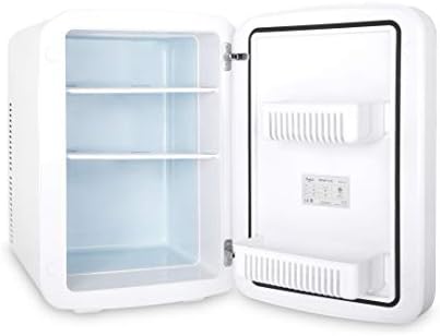 Cooluli 15L Mini Fridge for Bedroom - Car, Office Desk & College Dorm Room - 12v Portable Cooler & Warmer for Food, Drinks, Skincare, Beauty & Makeup - AC/DC Small Refrigerator with Glass Front, Blue,15 Liter - Image 6