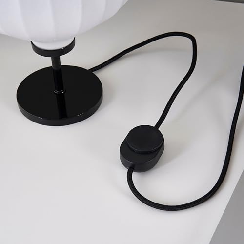 Brightech Nimbus LED Table Lamp - Unique Resin Shade & LED Bulb, Elegant Bedroom Décor - Modern Ambient LED Desk Lamp for Bedroom, Living Room - Black - Image 7