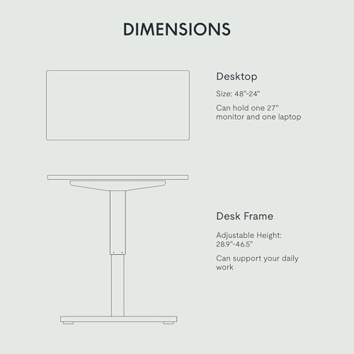 FLEXISPOT EN2 48"x24" Electric Standing Desk with PC Stand Bundle, Maple - Image 6