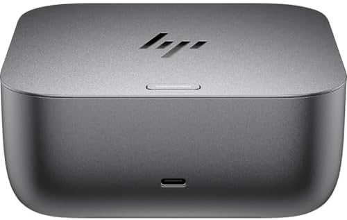 HP Thunderbolt 4 100W G6 Dock - for Desktop PC, Notebook - Charging Capability - 120 W - Thunderbolt 4-4 Displays Supported - 5 x USB Ports - 3 x USB Type-A Ports - Type-A - 2 -C - -C - 1 RJ-45 - Ne - Image 2