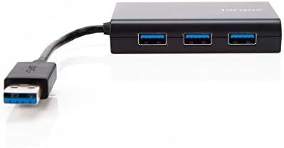 Targus ACH122USZ 3-port USB/Ethernet Combo Hub - USB - External - 3 USB Port(s) - 1 Network (RJ-45) Port(s) - 3 USB 3.0 Port(s) by Targus