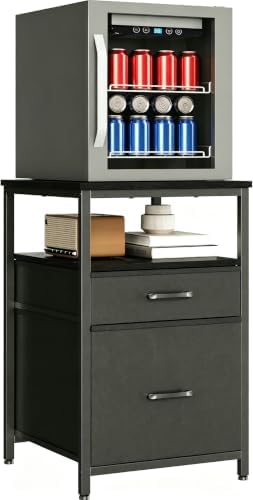 Herture Mini Fridge Stand, Small Refrigerator Stand with 3 Storage - Image 5
