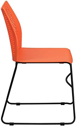 Flash Furniture Hercules Stack Chair with Air-Vent Back, Orange - Image 6