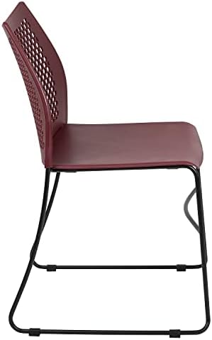 Flash Furniture Hercules Stack Chair with Air-Vent Back, Burgundy - Image 7