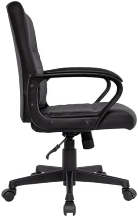Staples Tervina Luxura Mid-Back Manager Chair, Black, 2-Pack - Image 5
