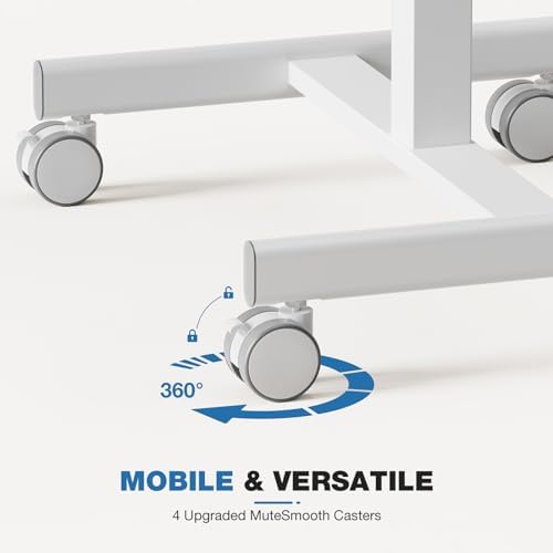 Mobile Rolling Desk, Small Standing Desk with Wheels - Image 6