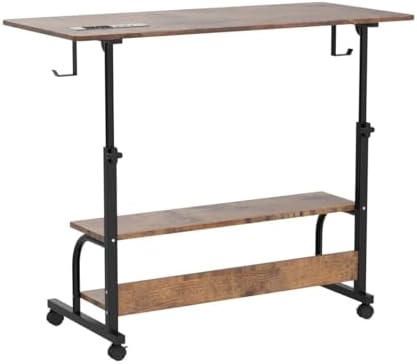 Armocity 39" Rolling Standing Desk with Charging Station for Couch Bed - Image 6