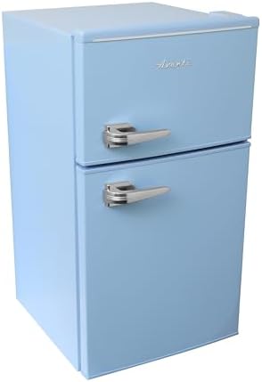 Avanti Mini Fridge with Freezer Retro Design Compact Refrigerator for Home Office or Dorm, Features Dual Doors Removable Shelves Manual Defrost and Mechanical Adjustable Temp Control, 3.1-Cu.Ft, Blue - Image 7
