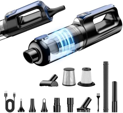 MONOZEL Car Vacuum Portable Cordless, 18000Pa Handheld Vacuum Cordless, 2 in 1 Vacuum Cleaner&Air Duster, 130W Motor with 7800mAh Battery, LED Light, Multi-Nozzles for Car, Home, Office, Pet by MONOZEL