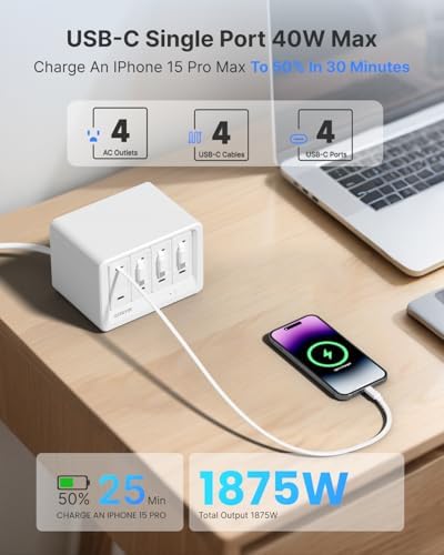 Gitryin 12-in-1 Desktop Charging Station, App Remote Control, 160W Charger - Image 7