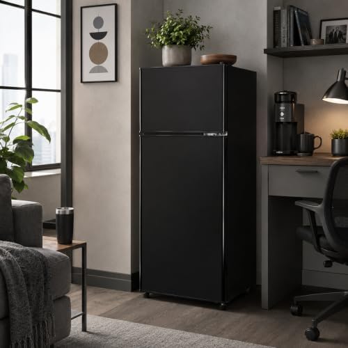 4.5 Cu.Ft Mini Fridge with Freezer, 2-Door Compact Refrigerator for Dorm/Office/Bedroom, Energy Efficient & Quiet, Black - Image 7