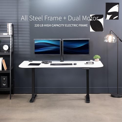 VIVO White 60 x 24 in Standing Desk, DESK-KIT-E2B1W - Image 6