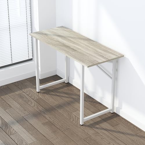 Lutown-Teen Folding Desk 47 inch No Assembly Required, Beige - Image 7