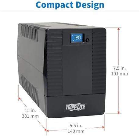Eaton Tripp Lite OMNIVS1500LCD 1500VA UPS 900W 8 Outlets 5ft Extension Cord - Image 7
