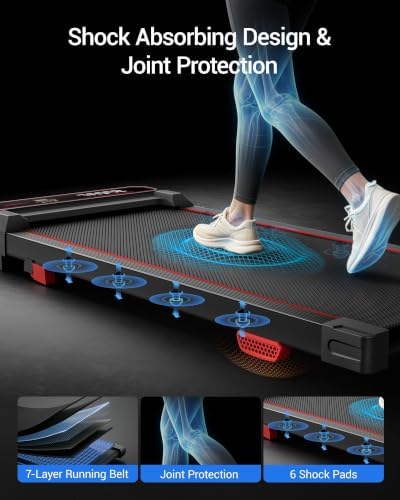 LONTEK 15% Incline Walking Vibration Pad Portable Under Desk Treadmills - Image 7
