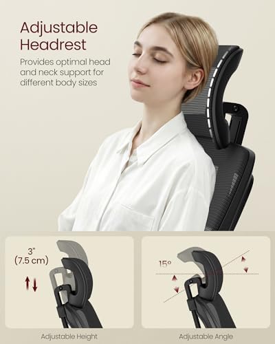 VASAGLE Ergonomic Mesh Office Chair with Adjustable Lumbar Support - Image 6