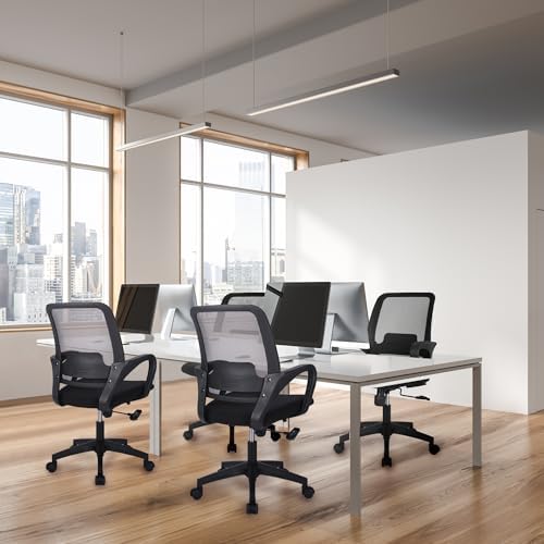 NEO CHAIR Home Office Desk Chair Ergonomic Mesh with Lumbar Support, Black - Image 6