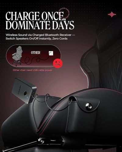 GTPLAYER Gaming Chair, Comfort Computer Office Chair for Adults, Red - Image 6