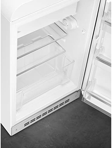 Smeg FAB10 50's Retro Style Aesthetic Refrigerator with 4.48 Cu Total Capacity, 2 Glass Shelves, LED Internal Light, 22-Inches, White Left Hand Hinge Made In Italy - Image 5