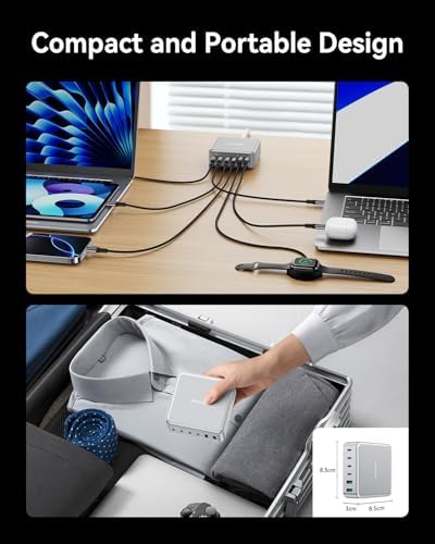 Rocoren 270W GaN 6‑Port Charging Station,100W PD Fast Charger Block Dock - Image 7