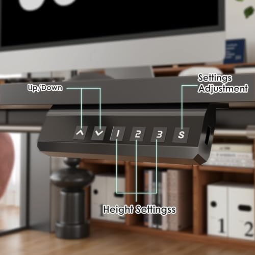 STARY Electric Standing Desk Adjustable Height Sit Stand Home Office Desk with Splice Board - Image 6