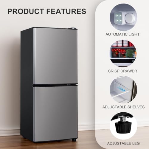 4.2 Cu Ft Mini Fridge with Freezer for Bedroom Small Fridge Refrigerator - Image 6