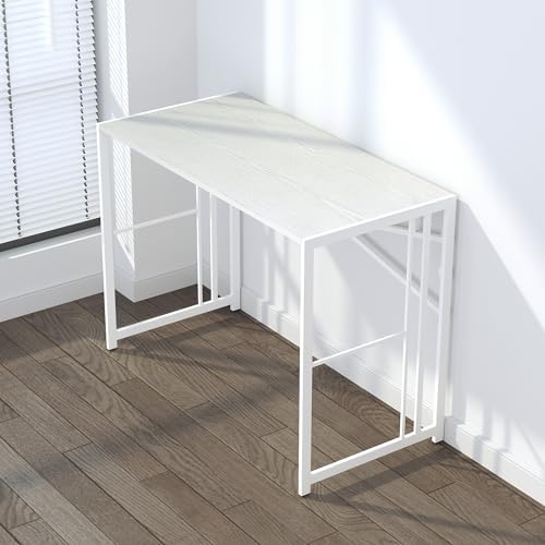 Lutown-Teen Folding Desk 40 inch No Assembly Required, White - Image 7
