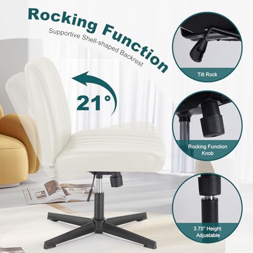 OLIXIS Criss Cross Chair, Vanity Chair, Home Office Desk - Image 6