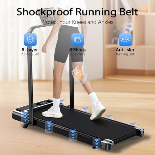 Walking Pad Treadmill for Home - 3.0HP Tread Mills with with 9% Incline, Compact Walk Pad Running MachineIndoor Foldable for Small Spaces Under Desk Office - Image 7
