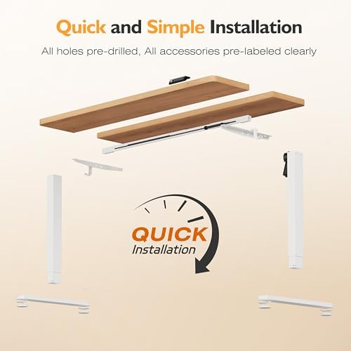 Monomi 59" Electric Standing Desk,Adjustable Height Sit Stand Desk,Natural - Image 6