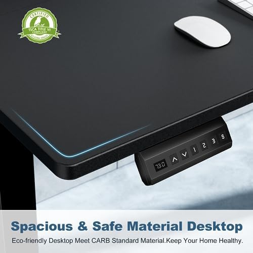 DUMOS 55 Inch Electric Standing Desk, Memory Adjustable Home Office Desk - Image 6