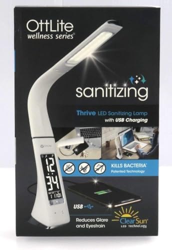 OttLite Thrive ClearSun LED Lamp with USB, White - Image 7