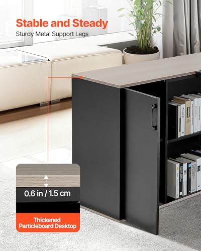 VEVOR 71" L-Shaped Executive Desk, Large Computer Desk with Drawers, File Storage Cabinet, CPU Stand, 350 LBS Load Capacity Corner Table, Easy Assembly, for Work Study - Image 6