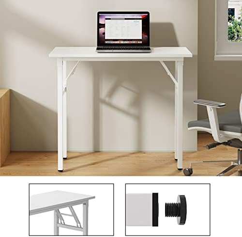 Need Small Computer Desk 31.5 Inch Folding Home Office Table White - Image 6