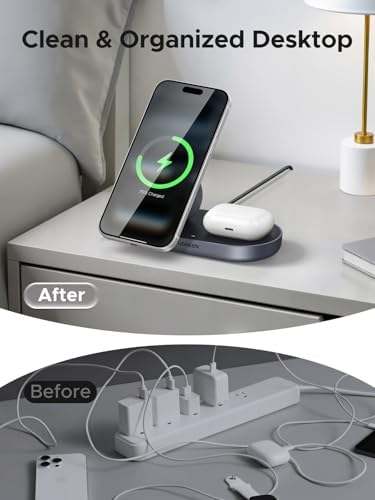 UGREEN Qi2.2 25W 2-in-1 Magnetic Wireless Charging Station - Image 7