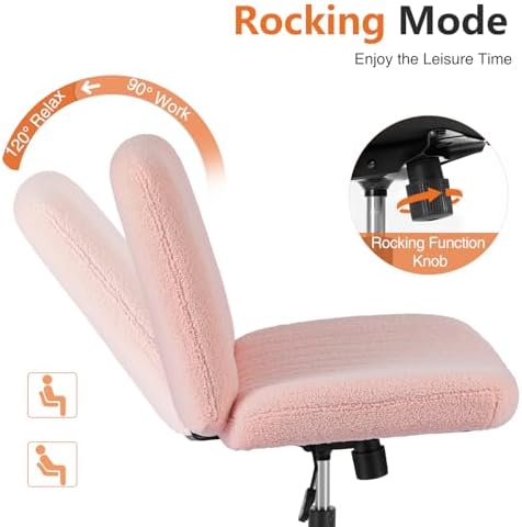 Sweetcrispy Criss Cross Office Chair, Vanity Chair No Wheels - Image 6