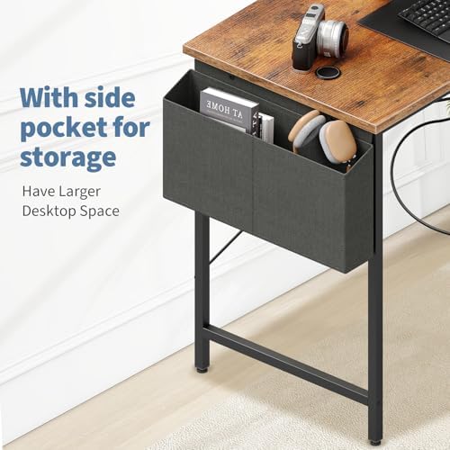 DUMOS Corner Gaming Desk with Power Strip, Storage Shelves - Image 6