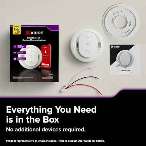 Kidde Hardwired Kidde App Enabled Smart Smoke and Carbon Monoxide Detector, AA Battery Backup, Voice Alerts, Interconnected Alarm - Image 6