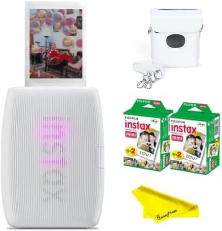 Fujifilm Instax Mini Link 3 Smartphone Printer (Clay White Bundle) by FUJIFILM