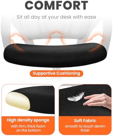NEO CHAIR Office Computer Ergonomic Mid-Back Mesh Desk Chair, Black 2pack - Image 6