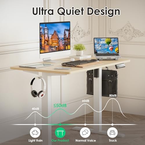 STARY Electric Standing Desk Adjustable Height Sit Stand Home Office Desk with Splice Board - Image 6