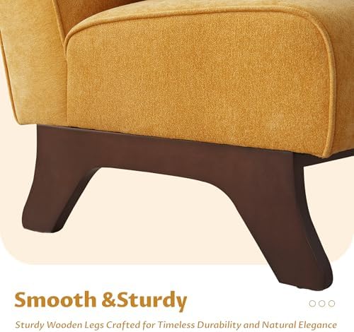 Armless Accent Chair Comfy Upholstered Modern Living Room Side Chair - Image 6