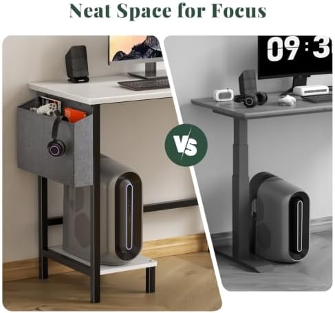 L Shaped Computer Gaming Desk with PC Stand for Home Office - Image 6
