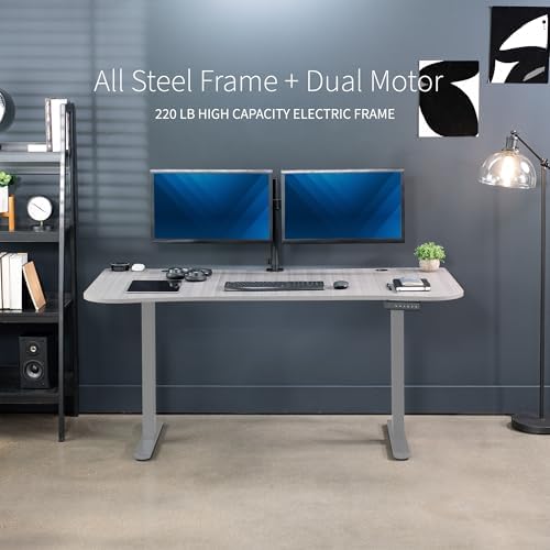 VIVO Dark Gray 60 x 24 in Standing Desk, DESK-KIT-E2G1G - Image 6